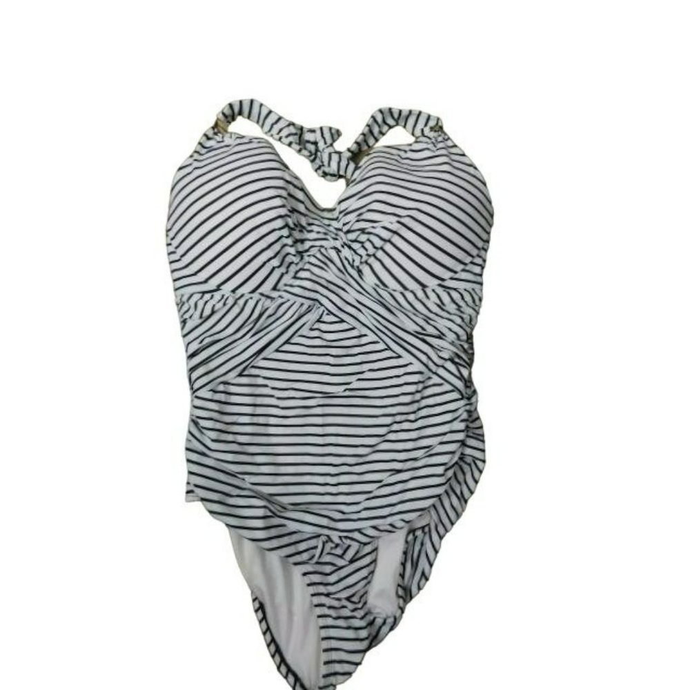 Victoria's Secret Size 38D Striped One Piece Swimsuit Swim